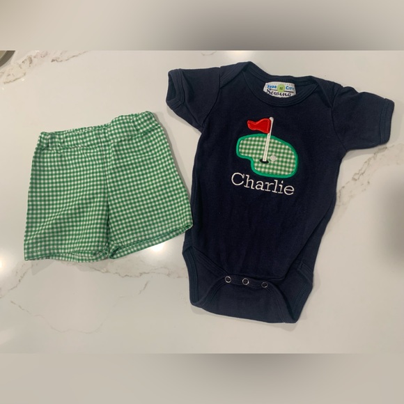 Other - “Charlie” Golf Shorts/Onesie set - 6 months